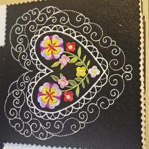 Handmade machine embroidery patch